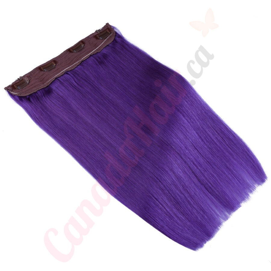 Invisible Wire Extensions Purple 100 Real Human Hair 14 inches Canada Hair